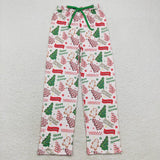 Famly  Matching Christmas happy holidays adult and kids pajamas