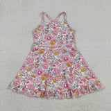 GSD2278 girls sleeveless Spring floral Dress yoga