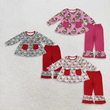 Matching Baby girls Christmas long sleeve outfits