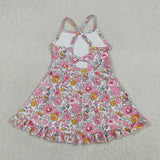 GSD2278 girls sleeveless Spring floral Dress yoga