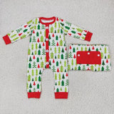 Family Matching Christmas tree red  adult and kids pajamas