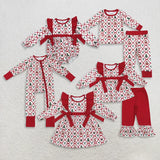 Matching kids Christmas bow long sleeve clothing