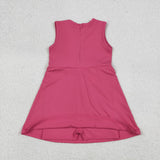 GSD3740 girls solid rose sleeveless dress yoga