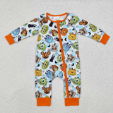 Halloween cartoon pumpkin oeange kids clothing