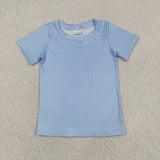 BT1761 baby boys hunting dog blue short sleeve shirt top
