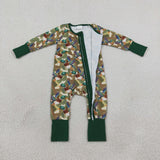 LR3249 baby boy clothes mallard duck print toddler boy fall romper