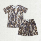 Matching Baby boys camo short sleeve summer outfits