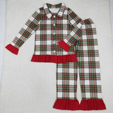 Family Matching Adult Baby girls boys Christmas checkered pajamas