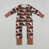 Matching Baby black romper pajamas long sleeves