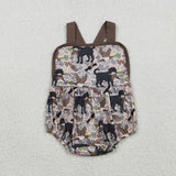 SR3928 baby dog duck hunting bubble boy camo romper