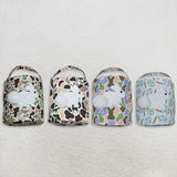 Matching Camo Easter bucket bag with applique bunny and fluffy pom-pom tail