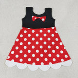 Matching Baby girls sleeveless scalloped dress