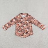 BT1902 boys halloween ghost bat button shirt top