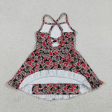 GSD3593 girls DOG camo dress yoga