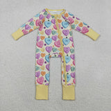 Matching Baby girls Valentine's zipper romper