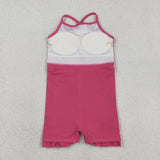 5.14-1 USA WAREHOUSE S0440 pink sleeveless baby girls summer swimsuit