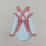 SR3055 Baby girls County Fair Ferris wheel blue romper
