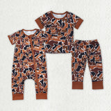 hunting  camo bamboo kids pajamas
