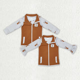 Matching Baby boys girls deer stripe long sleeve plus vest top clothing