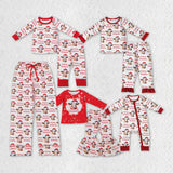 Merry Christmas western cow adult and kids pajamas