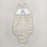 S0723 Baby girls flower bow sleeveless swimsuit