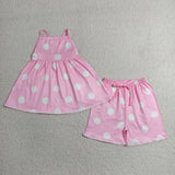 GSSO3417 girls dot pink slip shorts shorts outfits