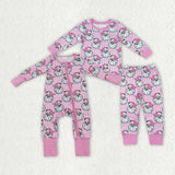 Matching Baby girls Christmas Santa pink stripe long sleeve clothing