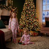 Matching Baby girls Christmas Santa pink stripe long sleeve clothing