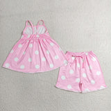 GSSO3417 girls dot pink slip shorts shorts outfits