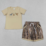 Matching Baby girls boys duck camo clothing embroidery