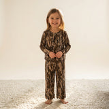GLP3660 baby girls camo long sleeves pant scalloped outfits