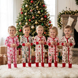 Matching Baby girls Christmas long sleeve zipper  romper