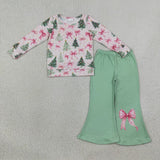 Matching Baby Girls Christmas long sleeve outfits