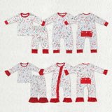 Matching Christmas white red kids clothing
