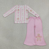 Matching Baby Girls Christmas long sleeve outfits