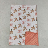BL0248 baby duck bow blanket