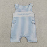 Matching  Baby boys girls flower blue summer romper outfits