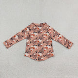 BT1902 boys halloween ghost bat button shirt top