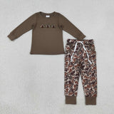 Matching  Thanksgiving turkey long sleeve pant clothing embroidery