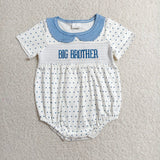 Matching Baby girls boys litter blue clothing smocked