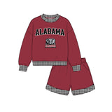custom style MOQ 3 per style Matching Baby girls Alabama team short sleeve outfits