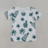 Matching Baby girls colorful CHEER summer shirt top