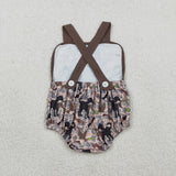 SR3928 baby dog duck hunting bubble boy camo romper