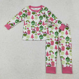 Matching kids Christmas cartoon long sleeve clothing