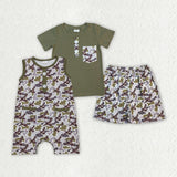 Matching Baby boys camo duck green clothing