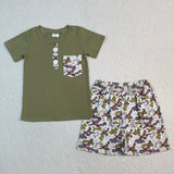 Matching Baby boys camo duck green clothing