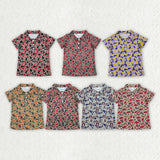 Matching Baby boys TEAM button short sleeve top