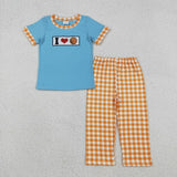 Matching Baby boys I LOVE Basketball romper outfits short sleeves embroidery