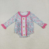 Matching girls fall Turkey Pumpkins long sleeve clothing embroidery