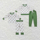 Matching boys duck green long sleeve clothing